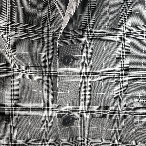 J Ferrar Gray Black Slim Fit Blazer Size 42R And Slim Fit Pants Size 34 NWT - Picture 2 of 13